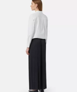 Comma, Wide Plisse Trousers Navy