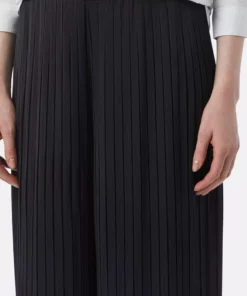 Comma, Wide Plisse Trousers Navy
