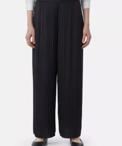 Comma, Wide Plisse Trousers Navy