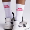 On Vacation Less Upsetti Tennis Socks White