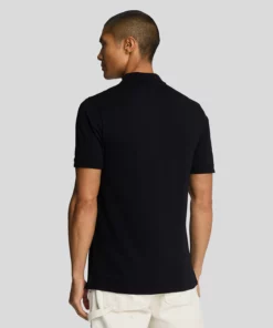 Lyle & Scott Tonal Eagle Polo Shirt Jet Black