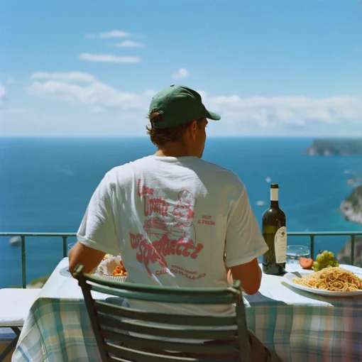 On Vacation Less Upsetti T-shirt White