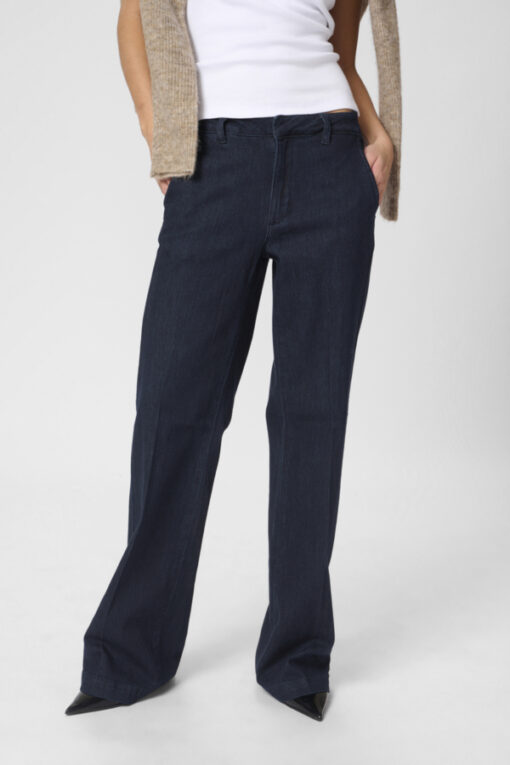 My Essential Wardrobe Lara 115 Pant Dark Blue Un-Wash