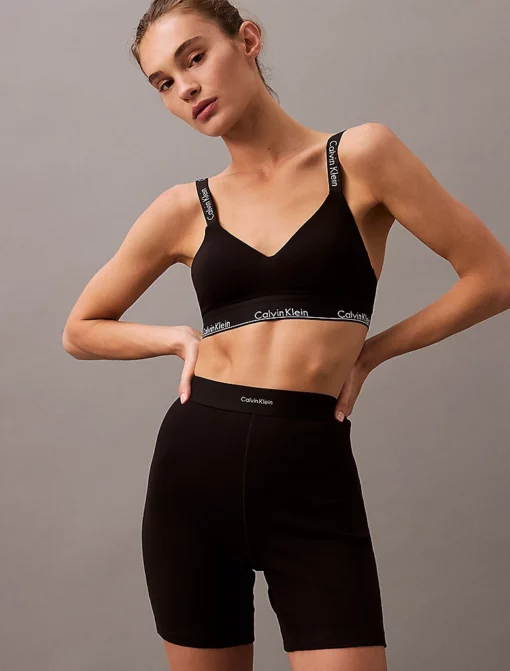 Calvin Klein Lounge Shorts - Cotton Stretch Rib Black