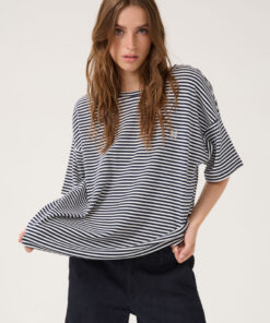 My Essential Wardrobe DanaMW T-shirt Navy/Offwhite Stripe
