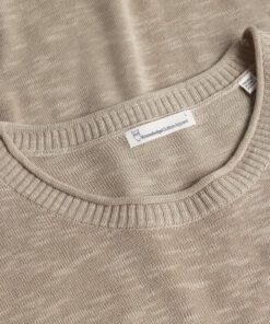 Knowledge Cotton Apparel Crew Neck Tencel™ Knit Light Feather Gray