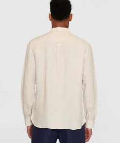 Knowledge Cotton Apparel Regular Linen Shirt Yarndyed