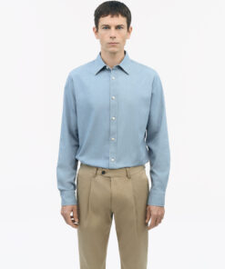 Tiger of Sweden Lowan Casual Cotton Shirt Blue