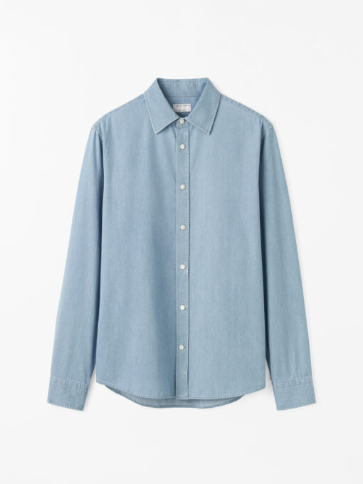 Tiger of Sweden Lowan Casual Cotton Shirt Blue