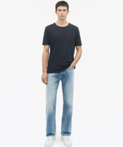 Tiger of Sweden Olaf L Linen Blend T-Shirt Midnight Blue