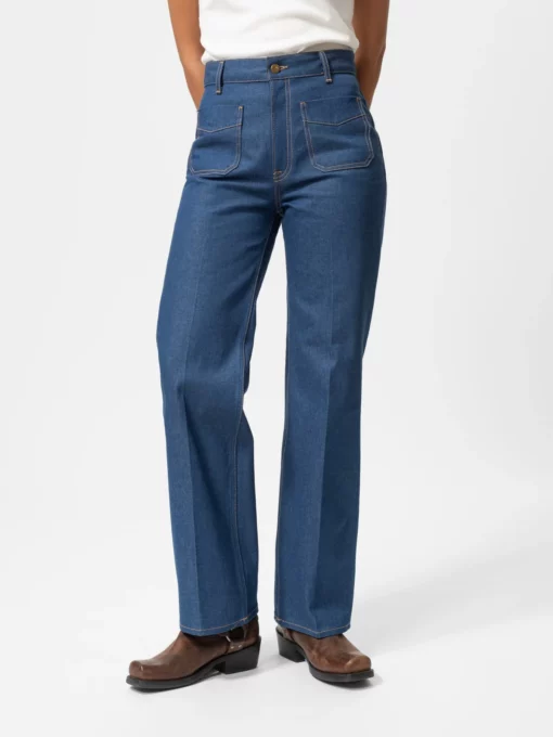 Nudie Jeans Holly Western Denim Pants Blue