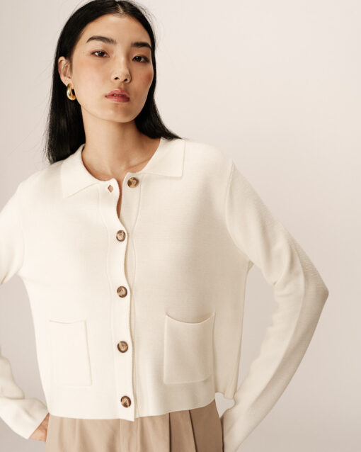 Grace & Mila Cardigan Ecru Pam