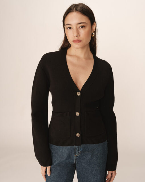 Grace & Mila Cardigan Noir Paolino