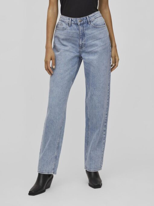 Vila Kelly Jaf HW Straight Jeans Ligh Blue Denim