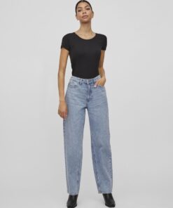 Vila Kelly Jaf HW Straight Jeans Ligh Blue Denim