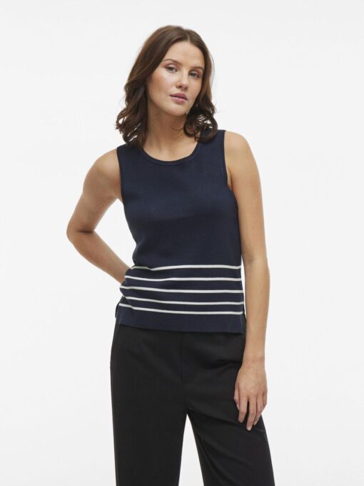 Vila Kippa Knit Top Navy Blazer