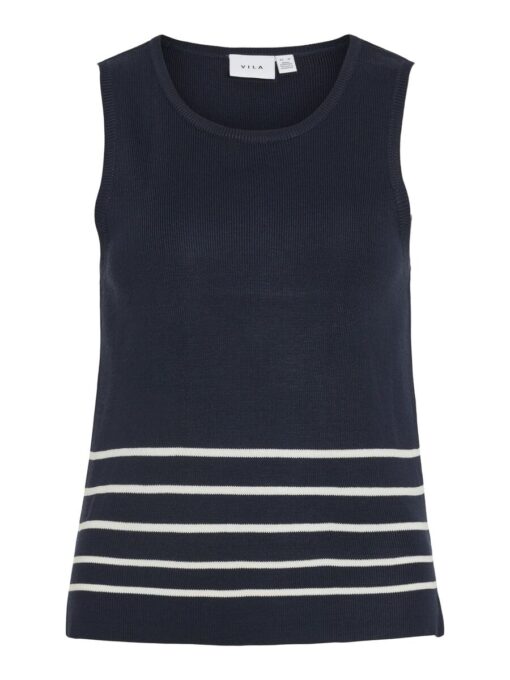 Vila Kippa Knit Top Navy Blazer