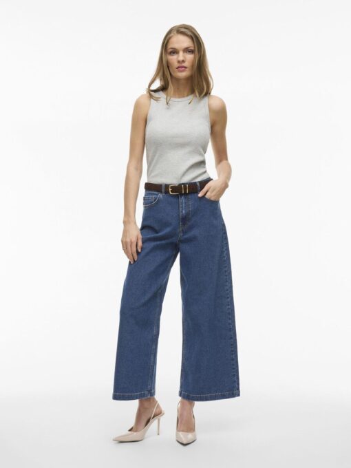 Vila Lotta HW Culotte Jeans TU01 Medium Blue Denim