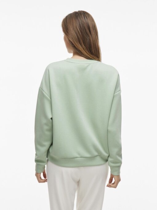 Vila Reflect New Emb Sweatshirt Silt Green