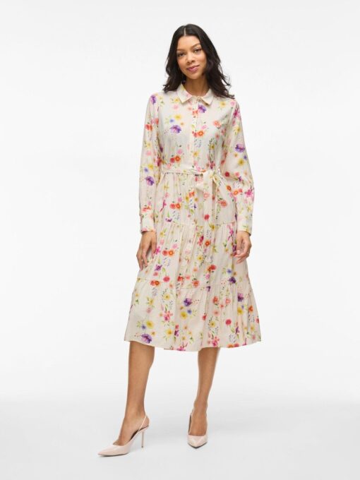 Vialinia Midi Shirt Dress Snow White