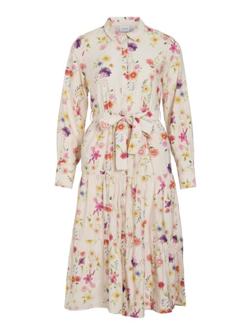 Vialinia Midi Shirt Dress Snow White