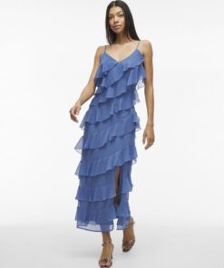 Vila Luna Strap Ankle Dress Bijou Blue
