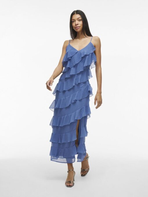 Vila Luna Strap Ankle Dress Bijou Blue