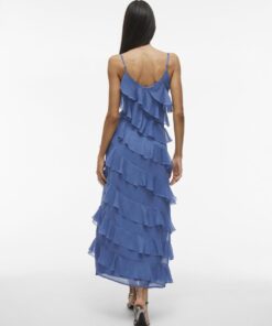 Vila Luna Strap Ankle Dress Bijou Blue