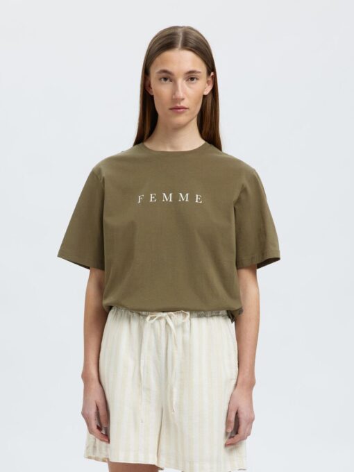 Selected Femme Vilja Printed Tee Kalamata