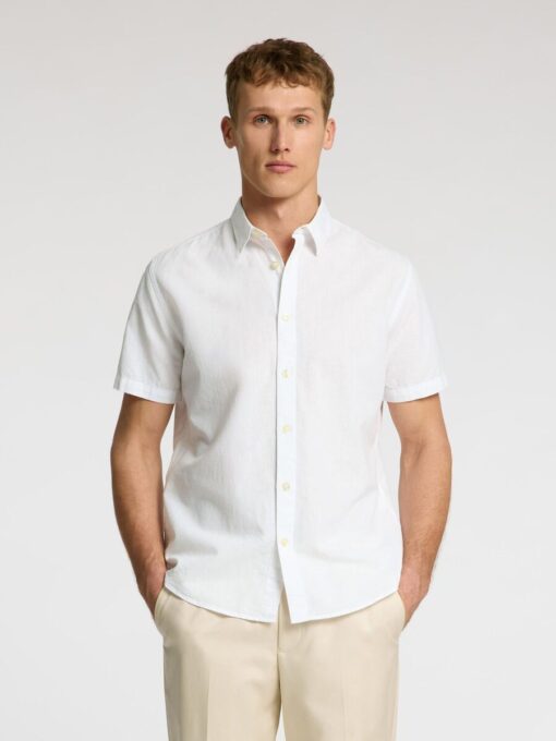Selected Homme Reg-Sun SS Shirt White