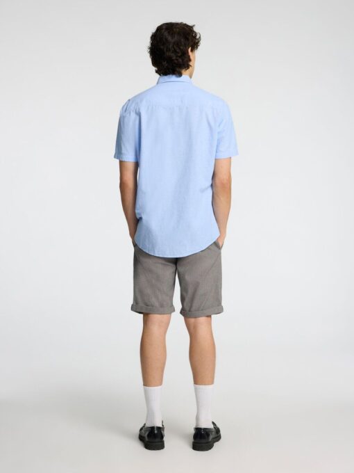 Selected Homme Reg-Sun SS Shirt Cashmere Blue