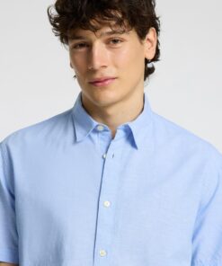 Selected Homme Reg-Sun SS Shirt Cashmere Blue