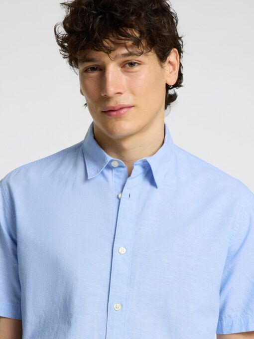 Selected Homme Reg-Sun SS Shirt Cashmere Blue