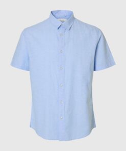 Selected Homme Reg-Sun SS Shirt Cashmere Blue