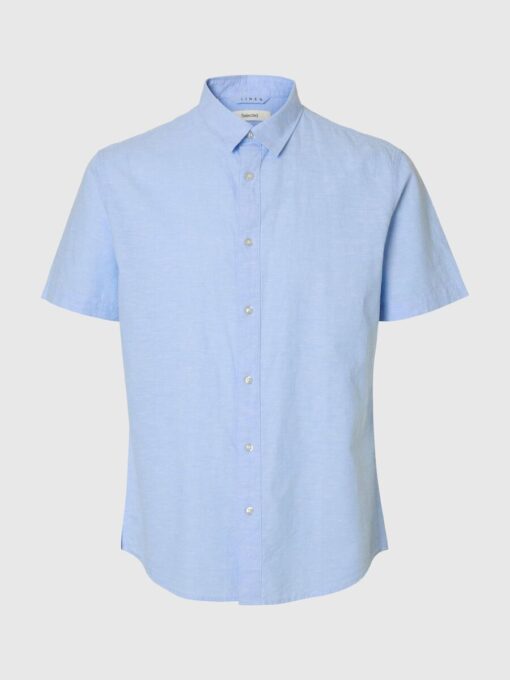 Selected Homme Reg-Sun SS Shirt Cashmere Blue