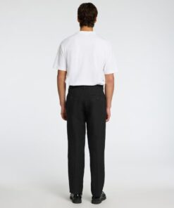 Selected Homme Straight Leroy Linen Pant Black
