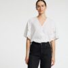 Selected Femme Dahlia Broderie Shirt Bright White