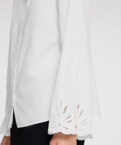 Selected Femme Dahlia Broderie Shirt Bright White