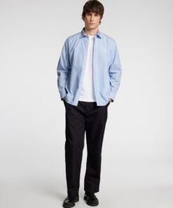 Selected Homme Relaxed Ben Stripe Shirt Light Blue
