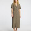 Selected Femme Natuk Buttoned Ankle Dress Vetiver
