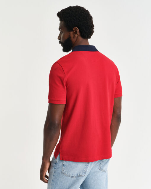 Gant Contrast SS Polo Shirt Ruby Red