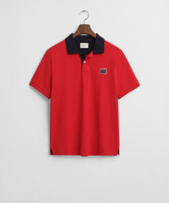 Gant Contrast SS Polo Shirt Ruby Red