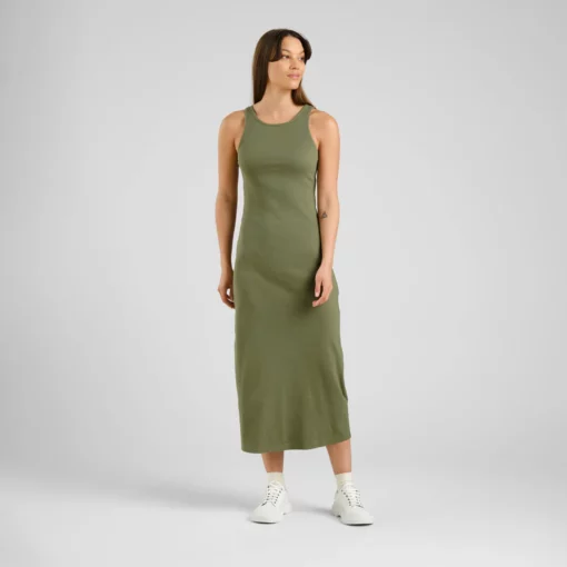 Dedicated Rib Dress Motala Leaf Green