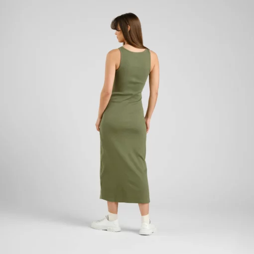 Dedicated Rib Dress Motala Leaf Green