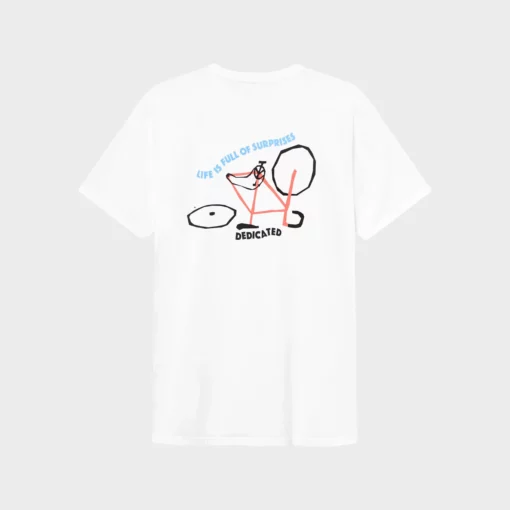 Dedicated T-shirt Stockholm Surprise Bike White