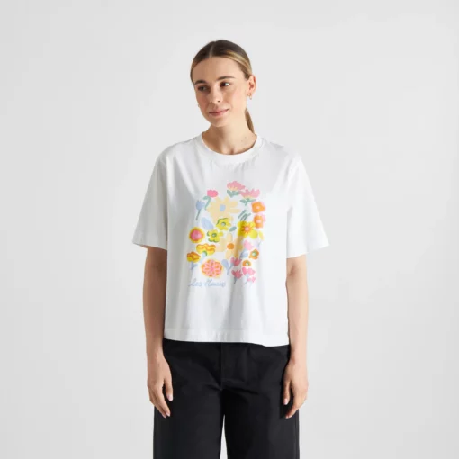 Dedicated T-shirt Vadstena Les Fleurs White