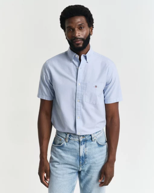 Gant Reg Classic Oxford SS Shirt Light Blue