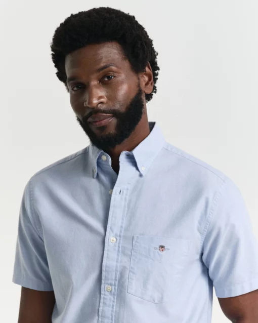 Gant Reg Classic Oxford SS Shirt Light Blue