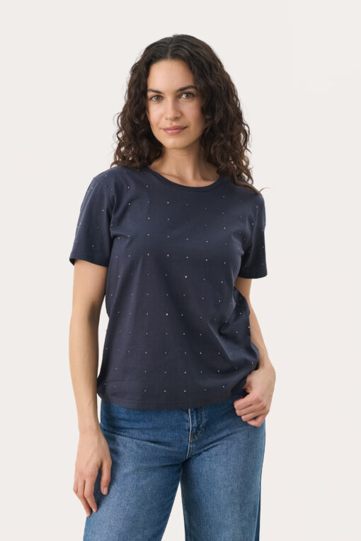 Part Two MaggiPW Blouse White Shine Hot Fix