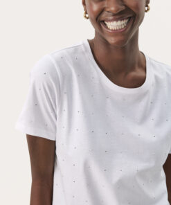 Part Two MaggiPW Blouse White Shine Hot Fix